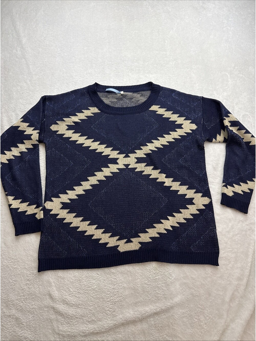 Moonlight Womens Boho Boxy Sweater M Southwestern Cowgirl Ranch Country Western